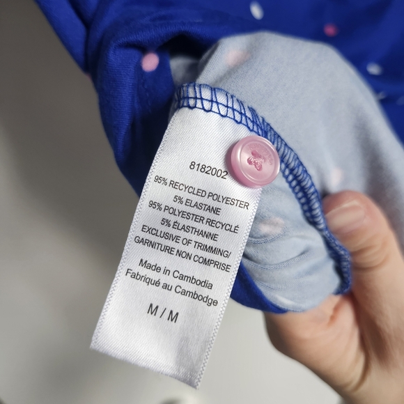 kate spade Blue and Pink Polka Dot Pajama Shirt - Picture 2 of 4